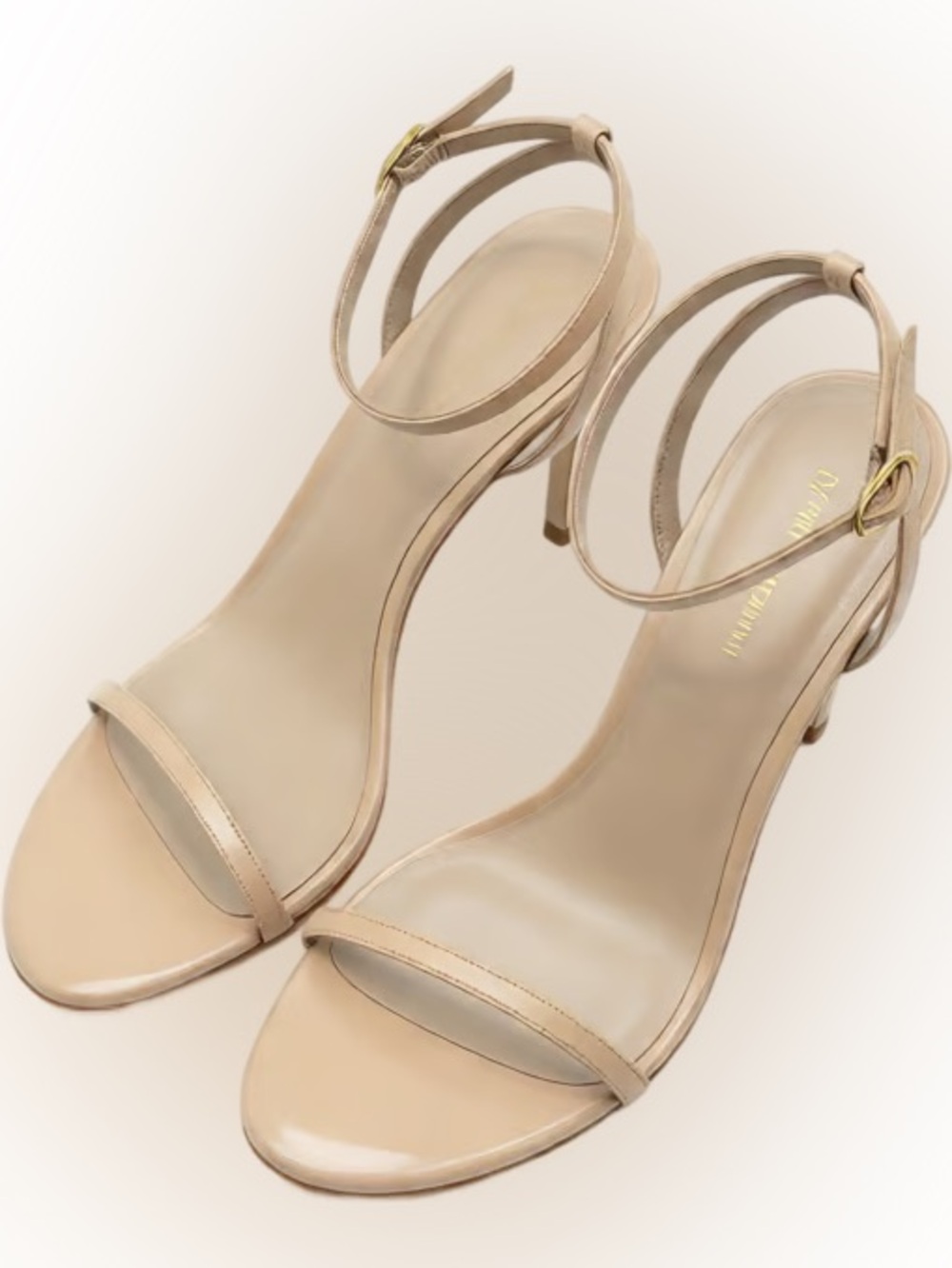Stuart Weitzman - Beige Ankle-Strap High Heel Sandals
